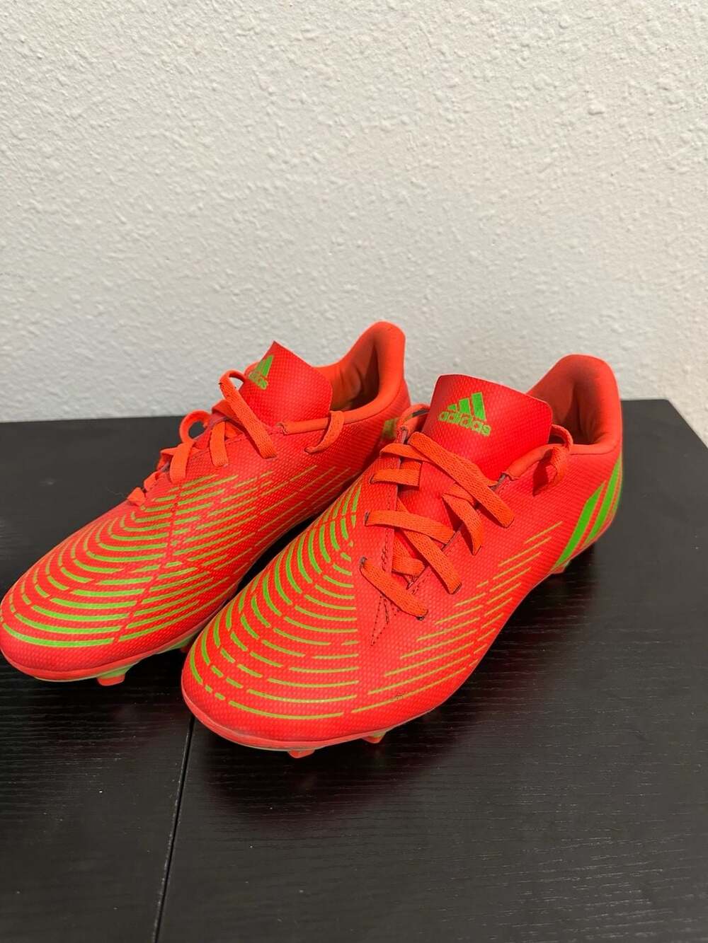 Adidas Predator Edge.4 Soccer Cleats Size 4.5 Solar Red Green